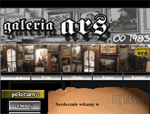 Tablet Screenshot of galeria-ars.pl